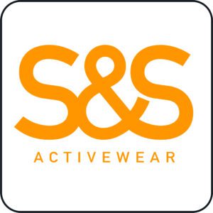 S&S Activewear logo in orange design.