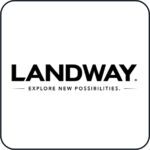 "Landway logo with tagline: Explore new possibilities."