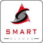 Logo of Smart Blanks with stylized design.
