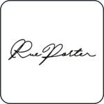 Handwritten text of "Rue Porter" logo.