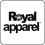Royal Apparel logo with crown design.
