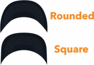 Rounded and square design comparisons.