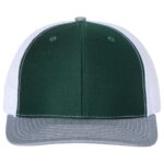 Dark Green/White/Heather Grey