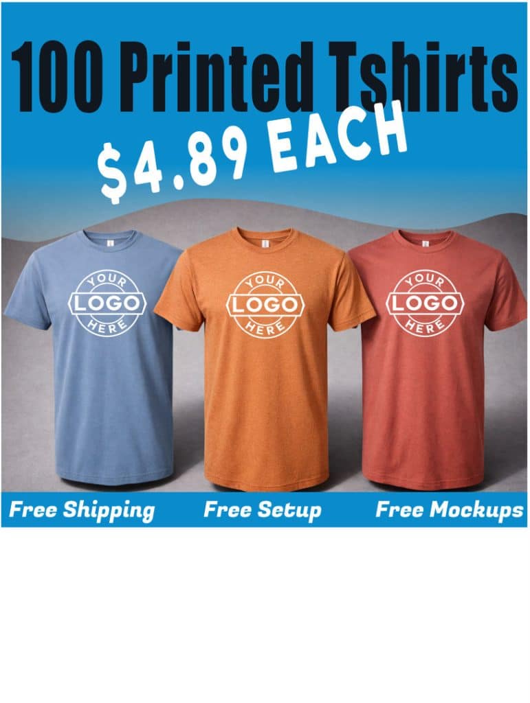 100 Softstyle Tshirts $4.89 Per Piece
