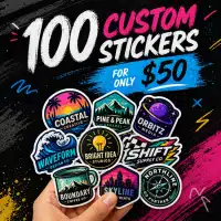 100 Custom Sticker Pack