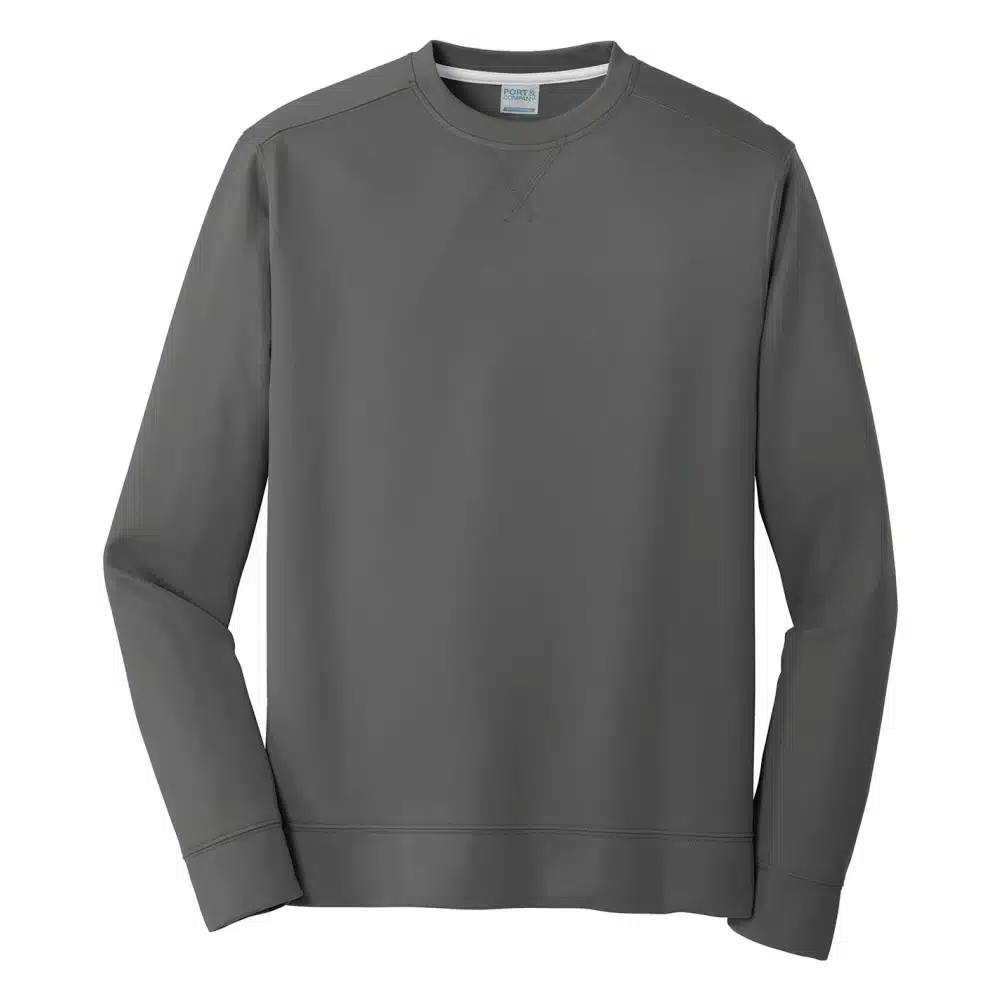 Port & Co® Performance Fleece Crewneck Sweatshirt - PC590 — Charcoal front